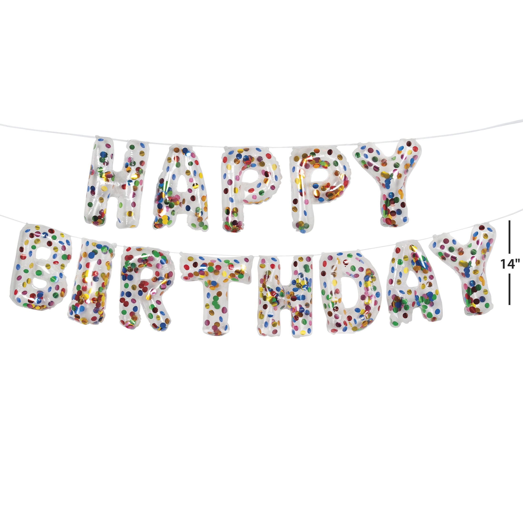 11Q Assorted Happy Birthday Streamers and Stars (50 count)