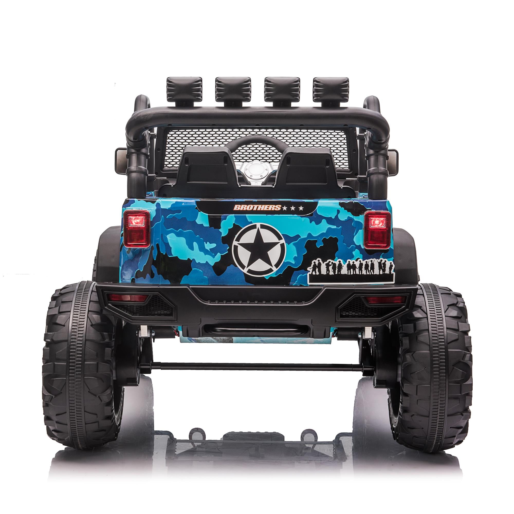 CIPACHO Kids Ride On Truck, 24V Battery Powered Toy Car with Spring Suspension, Remote Control, Camouflage Green
