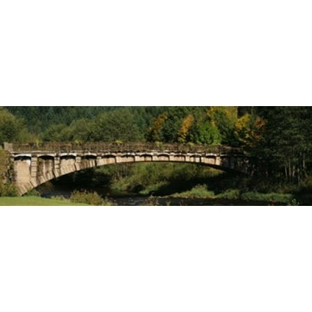 Bridge in a forest Black Forest Germany Canvas Art - Panoramic Images (18 x