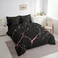 thumbnail image 4 of Manfei Aesthetic Marble 7-Piece Bedding Comforter Set,Modern Fluid Art King Bedding Sets,Pink Black Bed Sheets For Adult,Breathable Bedroom Decor Reversible, 4 of 9