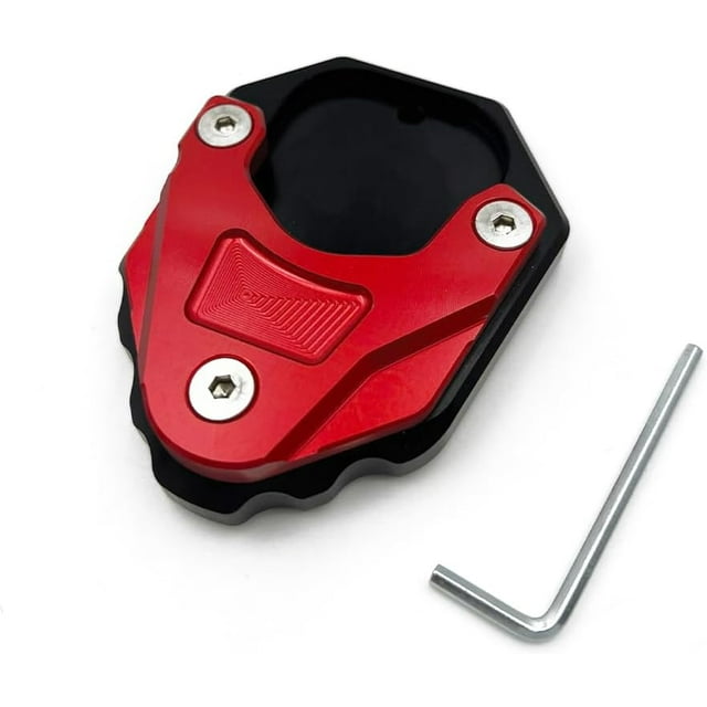 HUGFEGWE For BMW C400GT C400X Motorcycle Foot Side Stand Pad Kickstand Enlarger Support Extension Plate (Red) U2537-4344