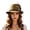 1-Khaki3850, variant on XIAOCHA Womens Braided‑Buckle Fedora Hat Solid Wide‑Brim Hat Outdoor Festival Hat,White