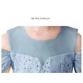 thumbnail image 4 of Girls Formal Tulle Princess Dress, Elegant Puffy Net Dress for Flower Girl Junior Bridesmaid, Wedding Birthday Party Special Occasion Gown Age 3Y-14Y Blue 160, 4 of 7