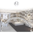 thumbnail image 1 of 10 Color Beaded Curtain, Crystal Decorative Beaded Curtains for Bedroom Or Balcony, Living Room, Handmade Door Curtains for Doorways Multi-Scenario Application(Clear,5.2-5.9ft), 1 of 7