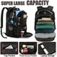 thumbnail image 2 of Mochila para hombre, mochila de viaje de gran tamaño de 50 L con puerto de carga USB, mochila escolar de negocios compatible con TSA para computadora portátil de 17", color negro Zhivalor CZYD-XM35, 2 of 4