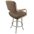 thumbnail image 2 of Swivel Counter Metal Bar Stool 26" - M-114 - Checkered - Beige Natural, 2 of 2