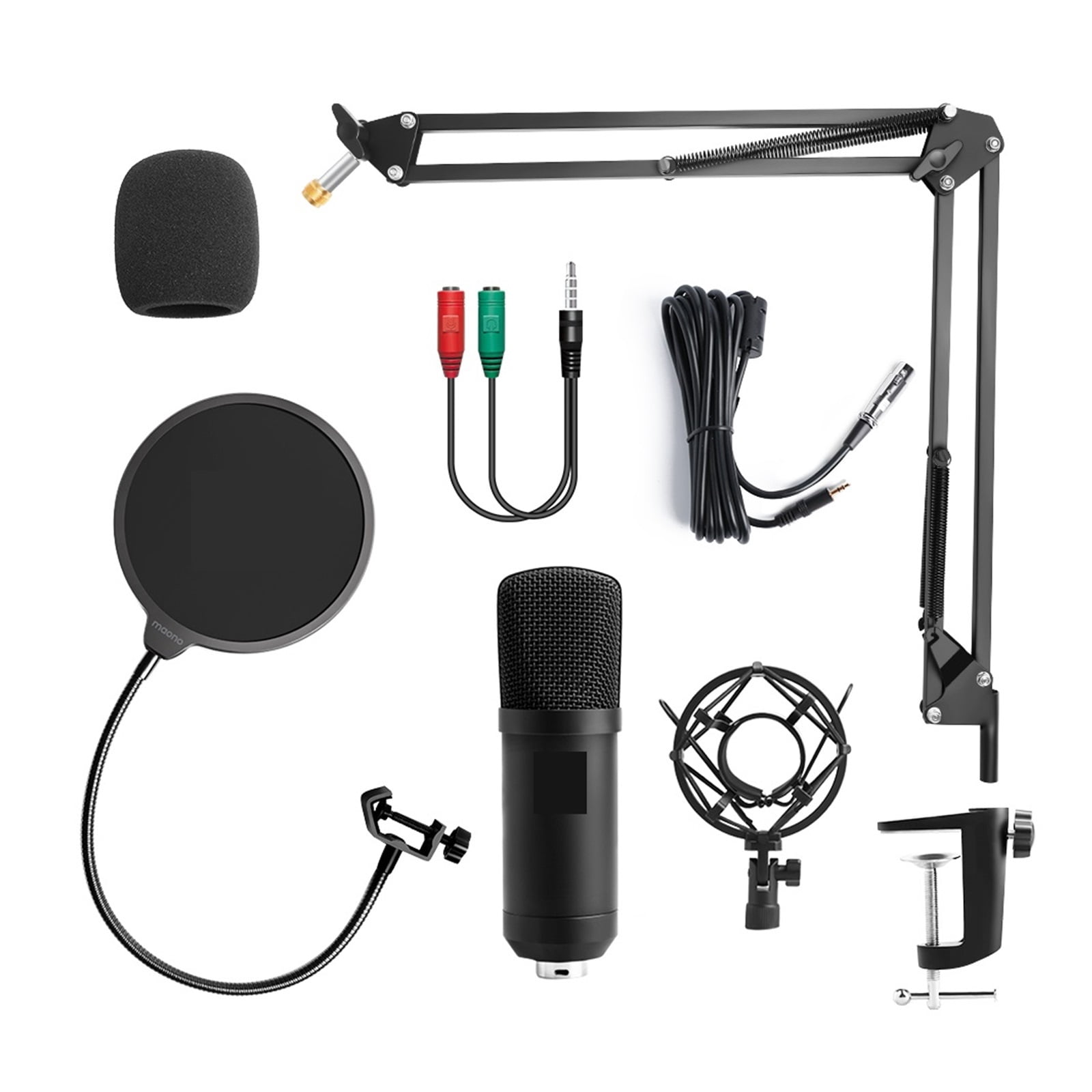 Microphone Condenser Professional Recording Studio Interface,Sound Card Podcasting Microfone