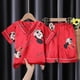 thumbnail image 2 of Conjunto de pijamas de Mickey Mouse Winnie Disney para niños, conjunto de ropa de casa de dibujos animados de manga corta fina de seda helada de verano para niños, PIJAMA18 140-150cm Gao Jinjia LED, 2 of 2
