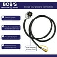thumbnail image 4 of BISupply Low Pressure Regulator Hose 8ft Steel Propane Gas Grill and Heater, 4 of 7