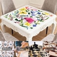 thumbnail image 6 of Floral Extra Large Non-Slip Mahjong Mat 31.5 Inch Square Rubber Game Mat with Noise Dampening Features for Playing Cards, Tiles & Board Games, 6 of 7