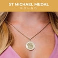 thumbnail image 4 of Picturesongold.Com 14K Yellow Gold Saint Michael Religious Medal Necklace Pendant - 3/4 inch Size of a Nickel, 4 of 6