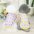 thumbnail image 2 of 2022 New Classic Plaid Sweater Teddy Bomei Dog Warm Clothes Autumn And Winter Pet Clothing rose red L, 2 of 9