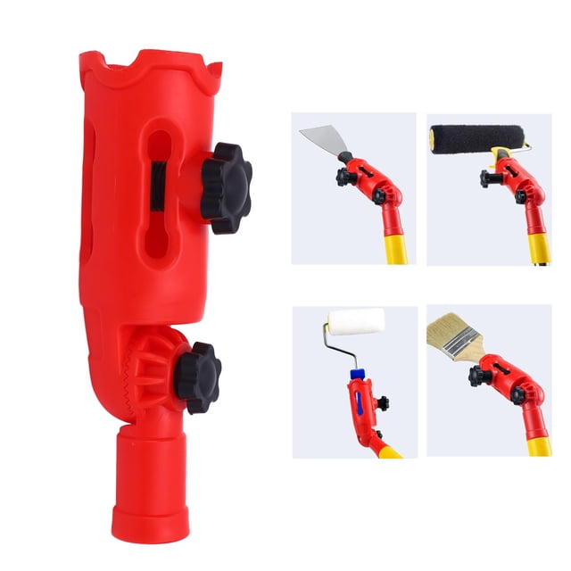Multi Angle Paint Brush Extender, Paint Brush Extension Pole Attachment Holder Versatile Labor Saving 180 Degrees Rotatable Large Caliber for High Ceiling