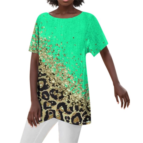 Gibobby Playera de Manga Corta Casual Suave Camiseta manga corta con cuello redondo y estampado bloque color cómoda informal verano para mujer(Amarillo,CH)