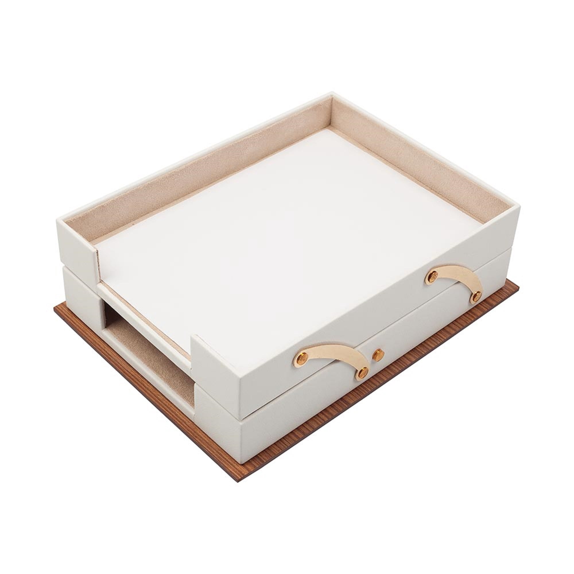 Lux Leather Desk Accessories - Leather Desk Organizer -Desk Organizer for Men Walnut Wood Combination Best Gift for Lawyers, Managers and Bosses - Desk Mat - 11 PCS