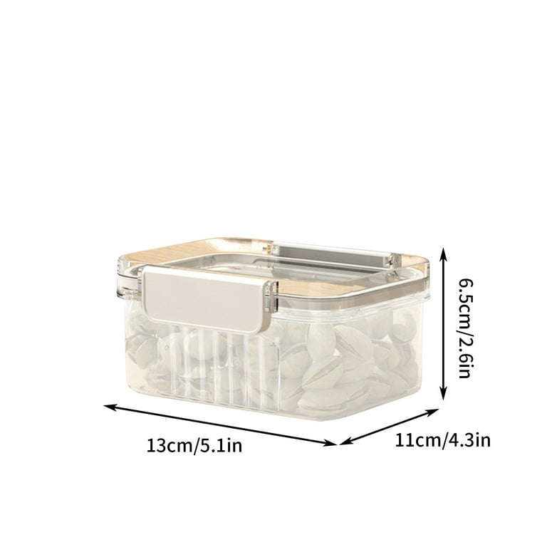 SUMDUINO Food Storage Containers Transparent Miscellaneous Grains Barley  Noodle Storage Jar Nut Candy Dry Storage Jar Square Transparent Buckle Dry