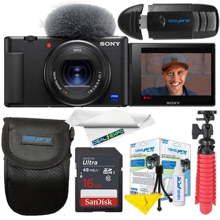 Sony ZV-1 Compact Digital Vlogging 4K Camera (Black) for Content Creators & Vloggers + Deal-Expo Accessories