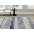 thumbnail image 5 of Novelle Home Siecle 63" x 91" Polypropylene/Cotton Stripes Rug in Gray/Cream, 5 of 16