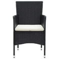 thumbnail image 3 of vidaXL Garden Dining Chairs 4 pcs Poly Rattan Black, 3 of 5