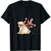 Pug Dog Japanese Sakura Cherry Blossom Flower Vintage T-Shirt