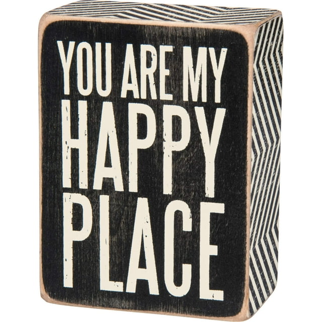 Primitives by Kathy - Cartel para caja con texto en inglés "You Are My Happy Place", 3.0 x 4.0 in