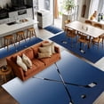 thumbnail image 5 of Navy Blue Ice Hockey Area Rugs 4x6 for Living Room, Winter Sports Ball Games Ombre Non Slip Washable Rug Runner, Low Pile Indoor Floor Carpet Mat Bathroom Rugs for Bedroom, Kids Room, 5 of 9