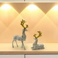 thumbnail image 3 of Baoblaze 2 Pieces Deer Figurines Desktop Ornament Resin Elk Statue Miniature Figurine for Yellow, 3 of 8
