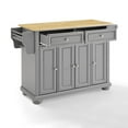 thumbnail image 4 of Crosley Furniture Alexandria Natural Wood Top Kitchen Island in Gray/Natural, 4 of 13