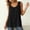 #506-Black, variant on Women's Plus Size Sleeveless Tops Round Neck Wide Strap Pleated Solid Color Tank for Daily Party All Season Gift
