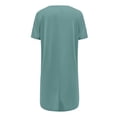 thumbnail image 5 of Womens Tops Womens Tops V-neck Short Sleeve Blouses Casual Mid-length Shirts Fashion Print Tunic Tops With Pockets Turquoise S, 5 of 6