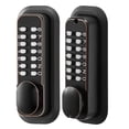 thumbnail image 1 of KFFKFF Mechanical Keyless Entry Door Lock, 2.0 Code Upgrade, 4-7 Digits Code, Double-Sided Push Button Combination Mechanical Keypad Door Knob, 1 of 9