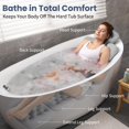thumbnail image 3 of Almohada de baño para todo el cuerpo VOXOR para bañera con bolsa de lavandería gris, 3 of 6