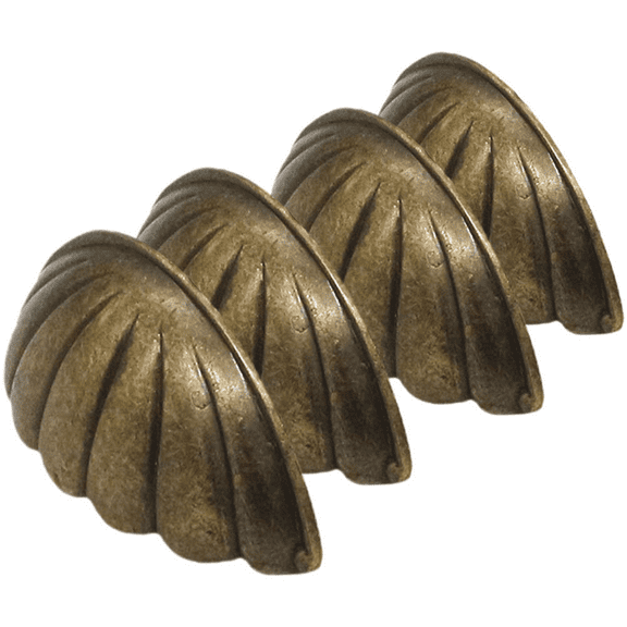 4 Pcs Shell Handle Knobs for Cabinets Vintage Drawer Pulls Door Handles Alloy Kitchen Zinc Dresser Cabinent
