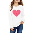 thumbnail image 2 of Bnwani Toddler Boys Sweatshirt Cotton Crew Neck Long Sleeve Sweatshirt Valentine'S Day Cute Printed Tops Pullover, 2 of 4
