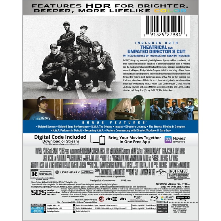 Universal, Straight Outta Compton, 10th Anniversary, UHD - Walmart.com