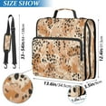 thumbnail image 3 of Water-Resistant 3-Ring Binder Organizer with Multiple Pockets Zipper Binder Bag for Office Earthy Brown Leopard Print, 3 of 8