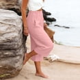 thumbnail image 5 of Soyumi Women Casual Pants Loose High Waist Cropped Palazzo Beach Pants Summer Outfits 2026 Trendy, Pink, 5 of 7