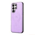 thumbnail image 4 of Magnetic Case for Samsung Galaxy S24 Ultra Luxury Premium PU Leather [Compatible with MagSafe] Shockproof Slim Anti-Scratch Dust-Proof Lightweight Phone Cover For Samsung Galaxy S24 Ultra,Purple, 4 of 5