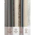 thumbnail image 7 of Boho Streiped Semi Sheer Curtains 84 Inch Length 2 Panels Set, Vintage Abstract Beige Vertical Stripes Sheer Kitchen Curtain Privacy Voile Window Curtain for Living Room Bedroom Rod Pocket Drapes, 7 of 7