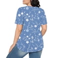 thumbnail image 4 of PVCS Womens Tops Fashionable Women's Casual Short Sleeved Loose Round Neck Printed Top, 4 of 7