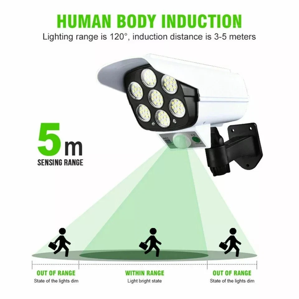 Luz Led Solar Para Exterior Con Sensor De Movimiento Jardin Patio Casa Lampara