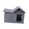 thumbnail image 4 of Refugio para gatos al aire libre, casa para gatos, refugio plegable para gatos callejeros, refugio para gatos, cueva, cama para mascotas para gris, 4 of 8