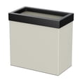 thumbnail image 4 of Gatco Elevate Stainless Steel 3.18 Gallon Rectangle Wastebasket Open Removable Lid, Matte Pearl/Matte Black Lid, 4 of 5