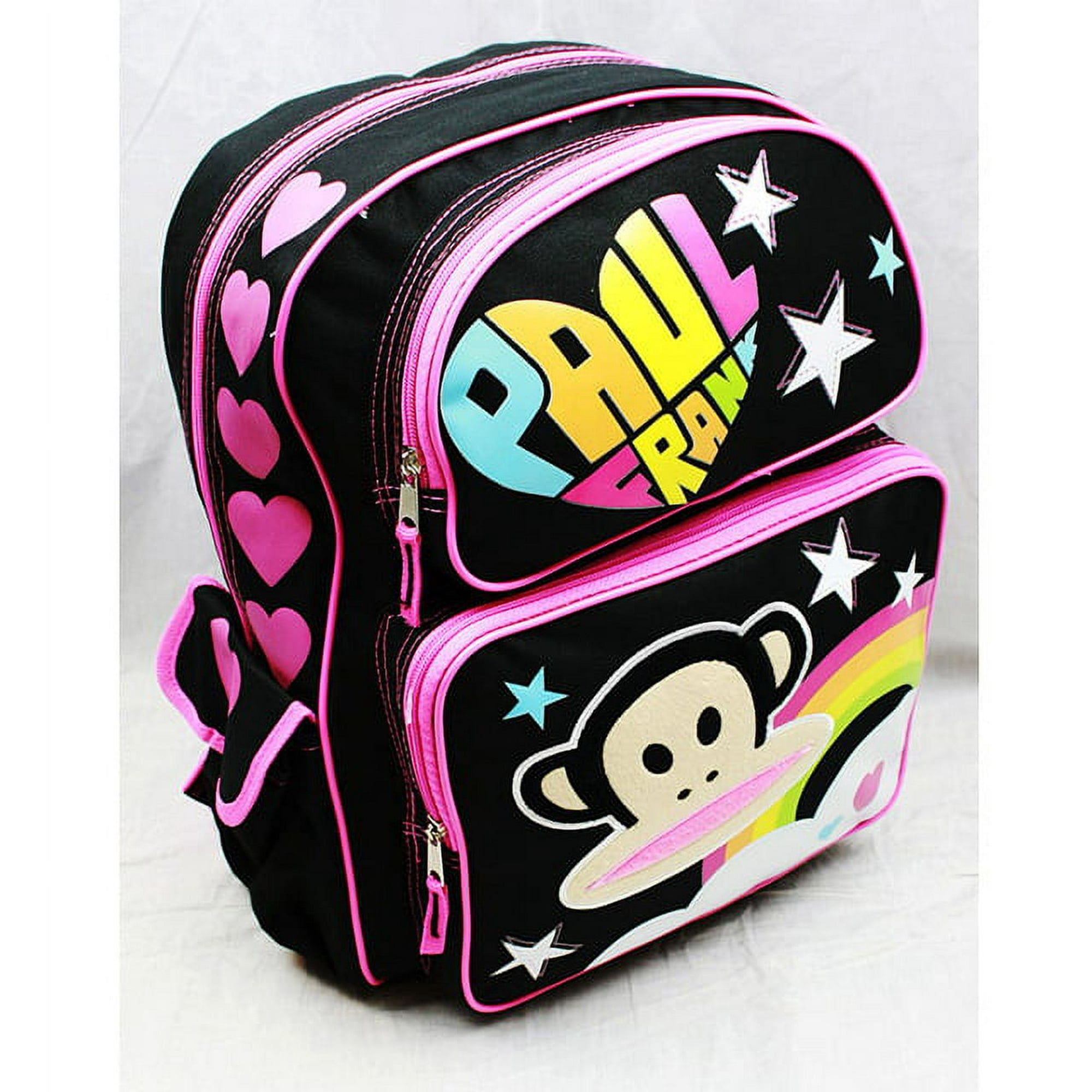 Backpack Paul Frank Black Rainbow Logo Large School Bag New 82106 Walmart