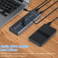 thumbnail image 4 of 60W USB 3.0 Hub for  OS Linx,10 Port LEDs USB Splitter with Individual Power Switches, 3.0 Docking Station, 12V 5A Ultra Slim Power Adapter for PC, 4 of 8