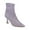 Light Purple, variant on XYD Women Pointed Toe Braided Ankle Boots Woven Mid Heels Zip-up Elegant Booties Shoes Size 7 Light Purple