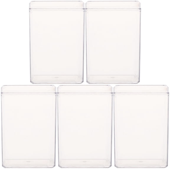 5 Pcs Display Box Bear Brick Case Boxes Figurine Transparent