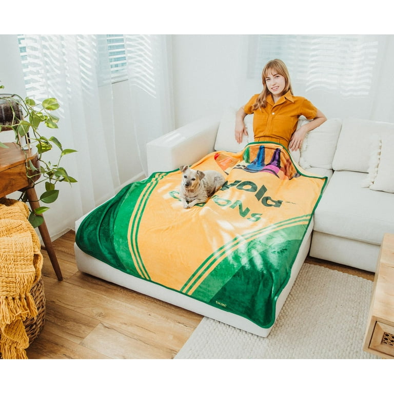 Green Crayola Crayon SnowThrow Blanket, 45x60 - Pillows & Blankets -  Hallmark