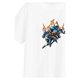 thumbnail image 2 of Camiseta de manga corta para mujer, informal, con gráfico sólido, elástico, cuello redondo, camiseta básica de verano para viajes, entrenamiento, send M, 2 of 8