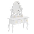 thumbnail image 1 of LOVEVER Commode de Maison de Poupée Accessoires Miniatures Enfant 15.5X11X4.2CM Blanc, 1 of 6